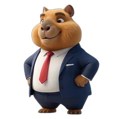 Capybara profesional garantizando seguridad